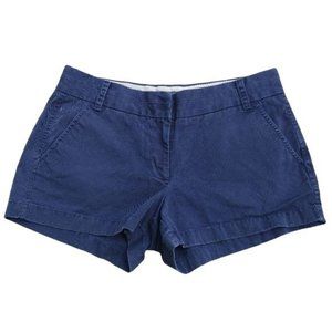 J Crew Navy Blue Chino Shorts 3" Inseam Women's Sz 8
